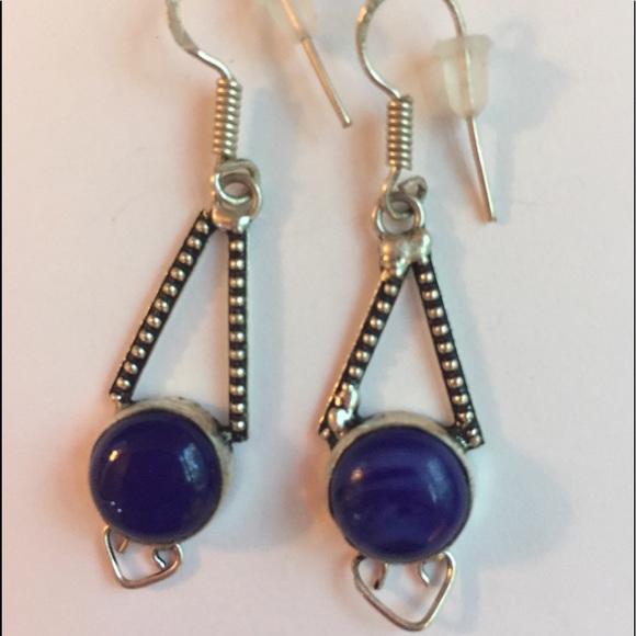 🌀Lapis 925 Sterling Silver Earrings🌀 - Picture 2 of 5